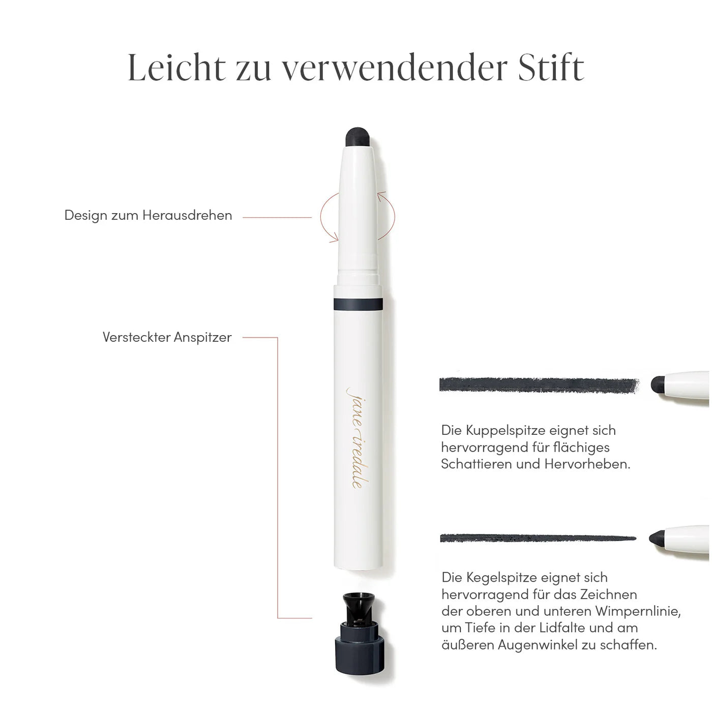 jane iredale - ColorLuxe Eye Shadow Stick - Dove Grey