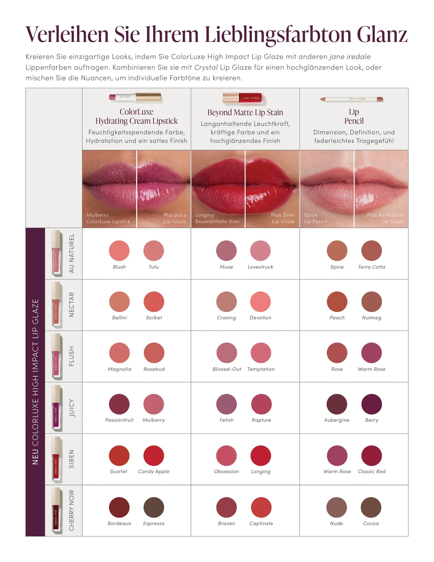 jane iredale - ColorLuxe High Impact Lip Glaze - Cherry Noir